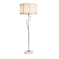 **Stijlvolle Vloerlamp met Marmeren Basis en Stofscherm**